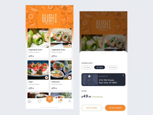 Sushi Restaurant App - Made with Figma - sushi-restaurant-app-made-with-figma