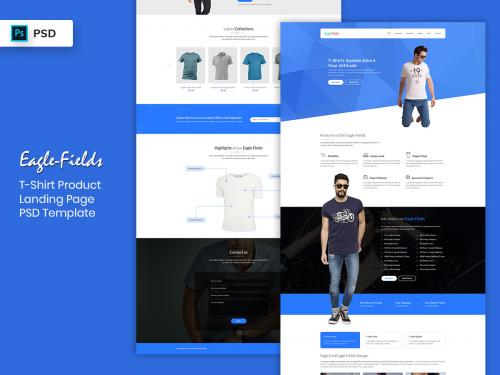 T-Shirt Landing Page PSD Template - t-shirt-landing-page-psd-template