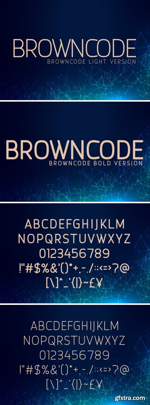 Browncode Light and Bold Font