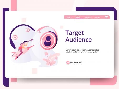 Target Audience modern illustration vector - target-audience-modern-illustration-vector