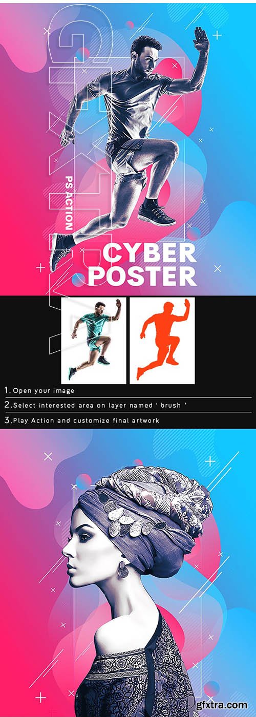 GraphicRiver - Cyber Poster Photoshop Action 25597014