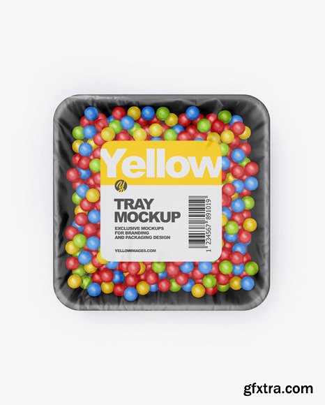 Plastic Tray With Candies Mockup 55167