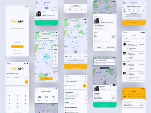 Taxi Booking App (Full UI Kit) - taxi-booking-app-full-app