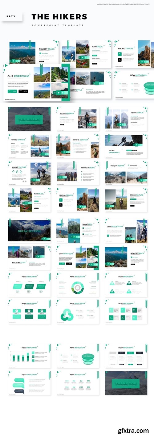 The Hikers Powerpoint, Keynote and Google Slides Templates