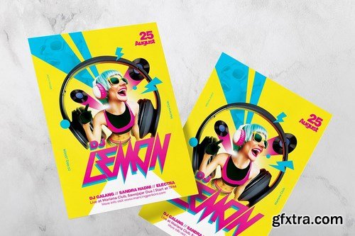 DJ Lemon Electro Flyer Template