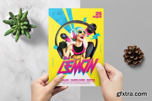 DJ Lemon Electro Flyer Template