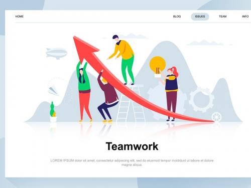 Teamwork Flat Concept - teamwork-flat-concept