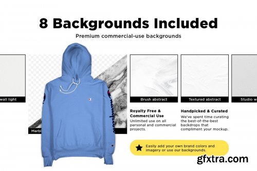 CreativeMarket - Champion Hoodie Mockup 4375073