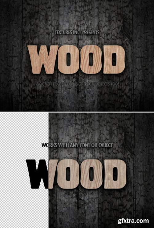 Wood Grain Text Effect 313164176