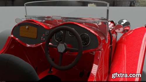 1936 Jaguar SS100 3D Model