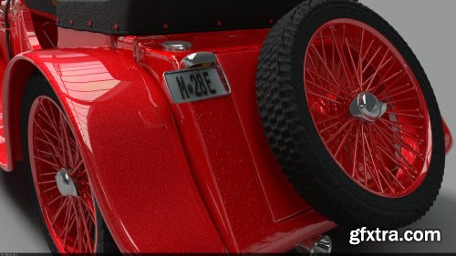 1936 Jaguar SS100 3D Model