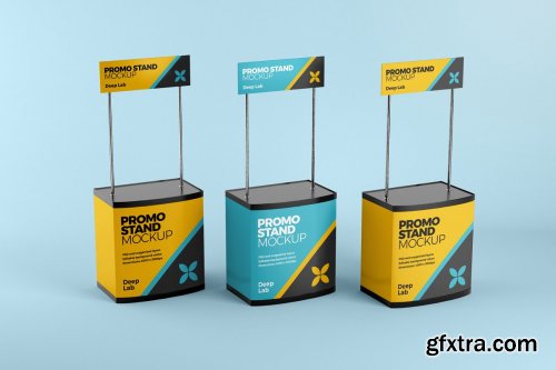 CreativeMarket - Promo Stand Mockup Set 4430538