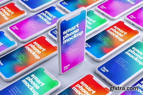 CreativeMarket - iPhone 11 Pro Clay Mockup Set 4434088