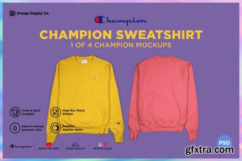 CreativeMarket - Champion Sweatshirt Mockup 4331780