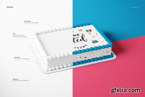 CreativeMarket - Edible Cake Topper Mockup Set 4327451