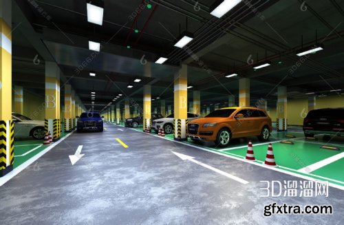 Parking lot 3D model