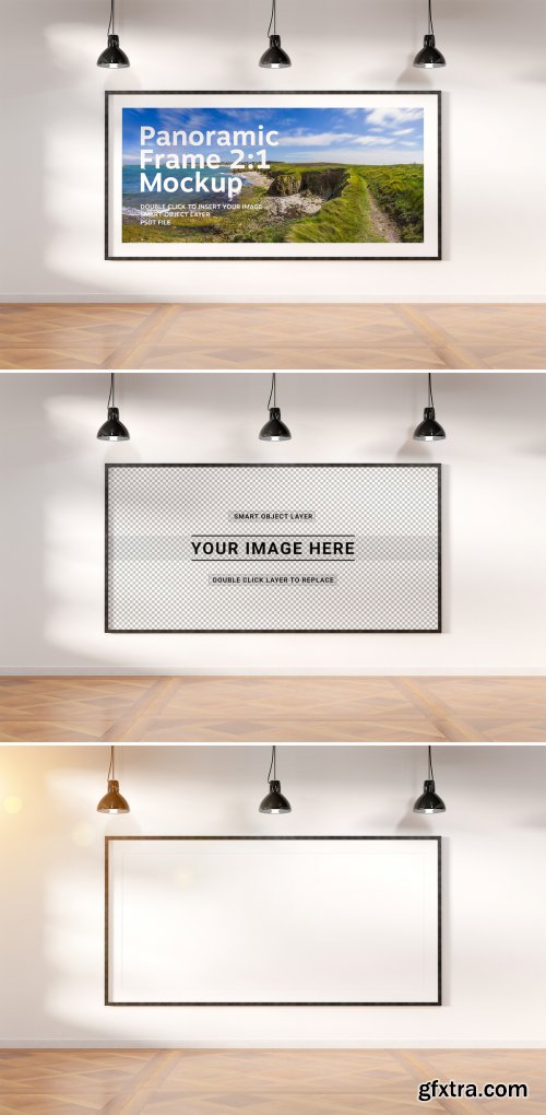 Panoramic Frame on Wall Mockup 314118892