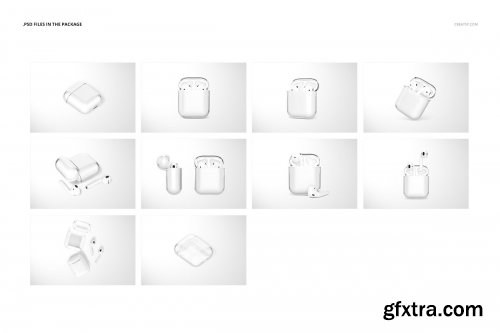 CreativeMarket - AirPods Clear Case Mockup Set 02 4433728