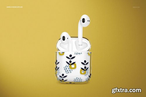 CreativeMarket - AirPods Clear Case Mockup Set 02 4433728