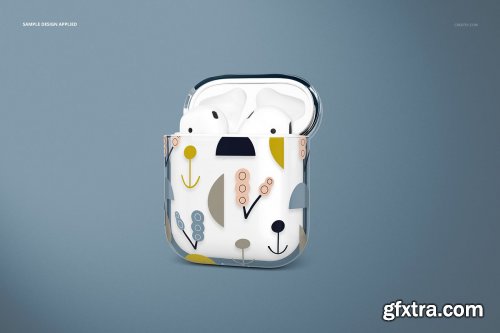 CreativeMarket - AirPods Clear Case Mockup Set 02 4433728