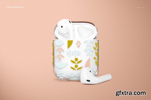 CreativeMarket - AirPods Clear Case Mockup Set 02 4433728