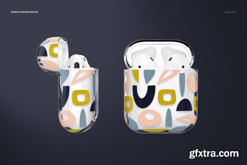 CreativeMarket - AirPods Clear Case Mockup Set 02 4433728