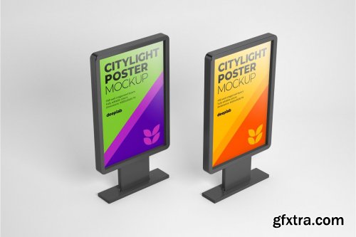 CreativeMarket - Citylight Poster Mockup Set 4430473