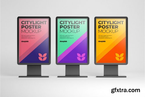 CreativeMarket - Citylight Poster Mockup Set 4430473