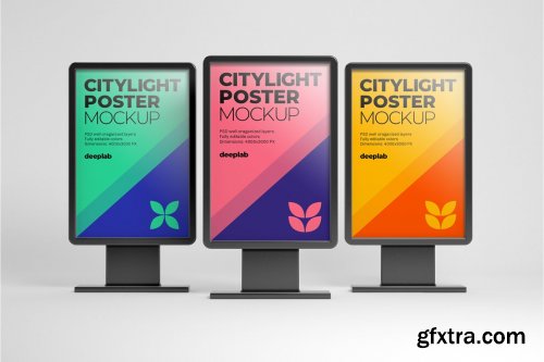 CreativeMarket - Citylight Poster Mockup Set 4430473