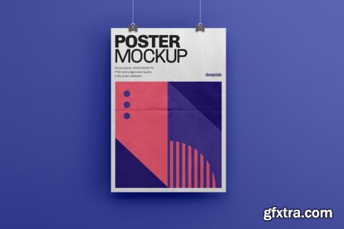 CreativeMarket - Vertical Poster Mockup Set 4430102