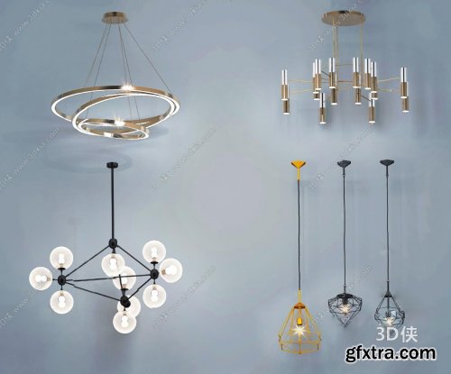 Modern chandelier 3D models