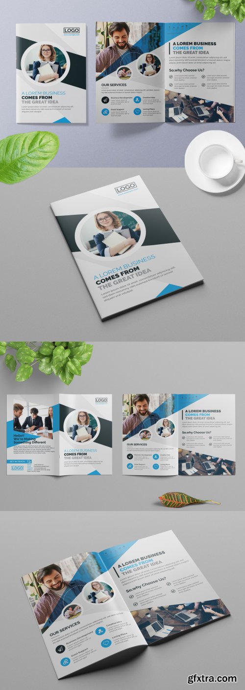 Corporate Bifold Business Brochure Layout 313886060