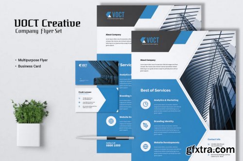 VOCT Creative Agency Flyer & Business Card