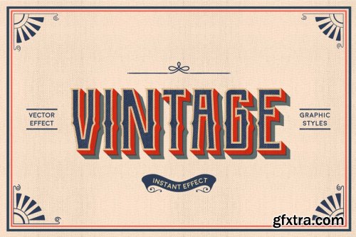 CreativeMarket - Vintage Text Effects (Illustrator) 3584064