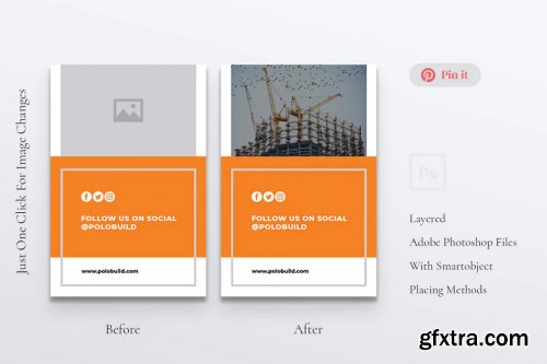 POLO Construction Pinterest Template