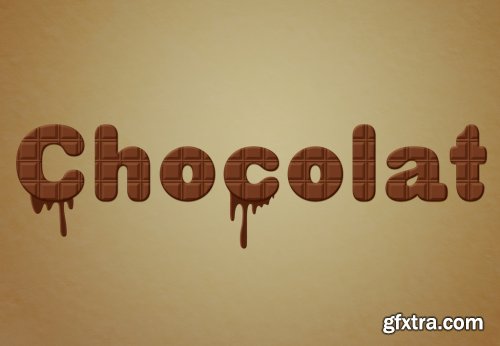 Chocolate Text Effect with Drip Elements 314539846