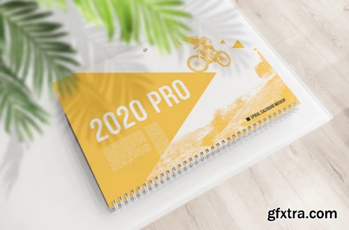 Folded Wall Calendar Mockup