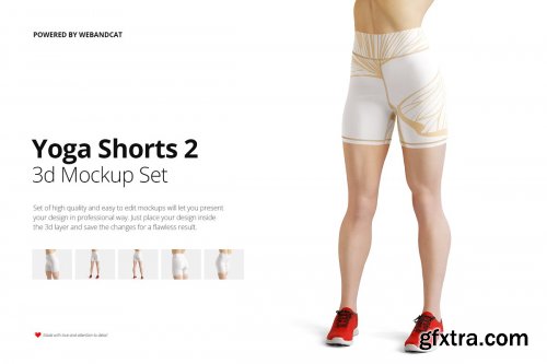 CreativeMarket - Yoga Shorts 2 Mock-up 4272508