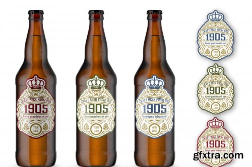 CreativeMarket - Vintage Style Beer Label Layout 4451905