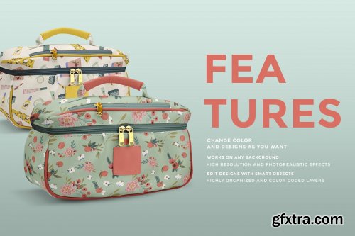 CreativeMarket - Portable Makeup Bag Mockup 4408020