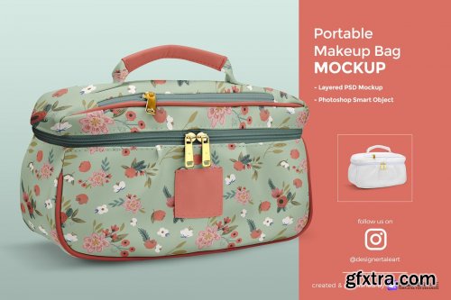 CreativeMarket - Portable Makeup Bag Mockup 4408020