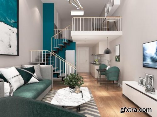 Modern small apartment 3D model