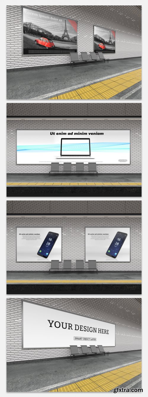 Subway Billboard Mockup 216847426