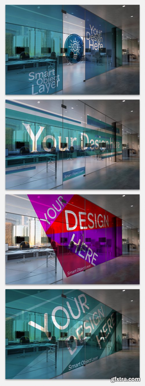 Office Glass Wall Mockup 247664956