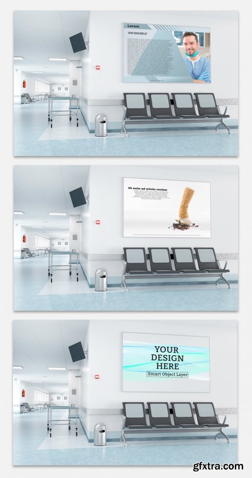 Framed Print in Hospital Waiting Room Mockup 222493492