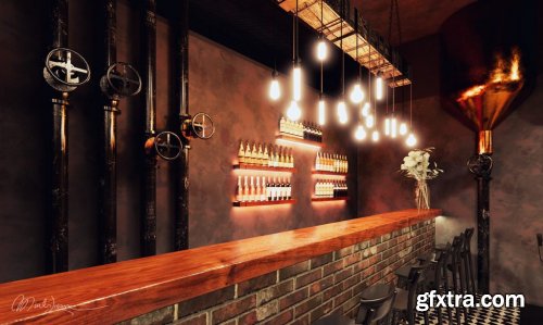 Interior Bar Scene Sketchup by TranMinhLuan