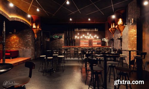 Interior Bar Scene Sketchup by TranMinhLuan