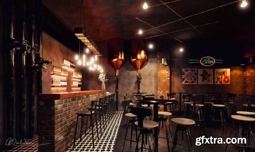 Interior Bar Scene Sketchup by TranMinhLuan