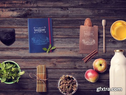 Organic Food Mockup Honey and Cinnamon 310722380