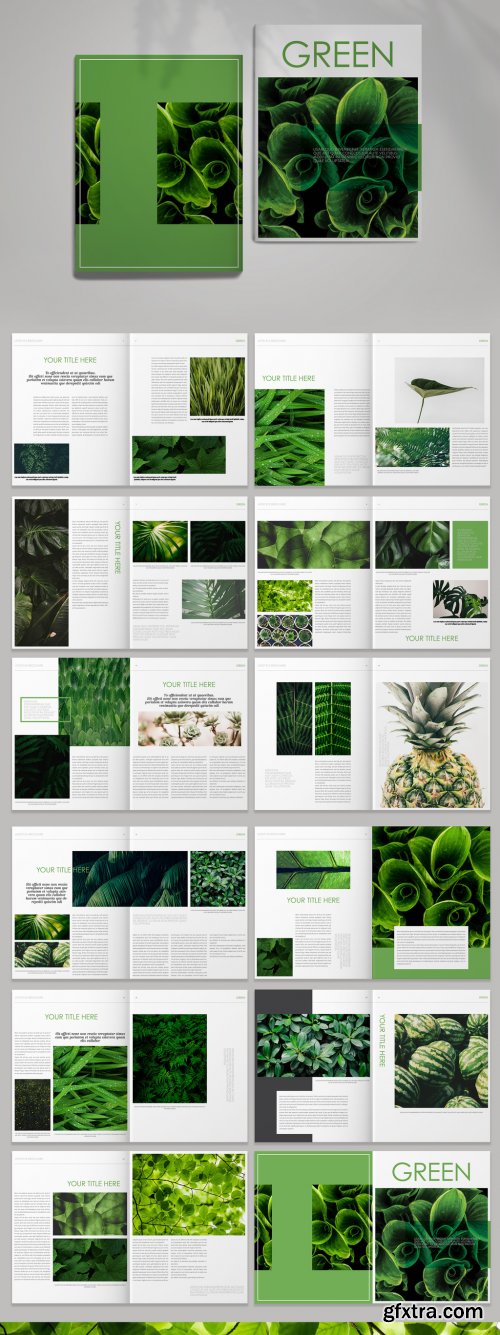 Green Magazine Layout 265505606